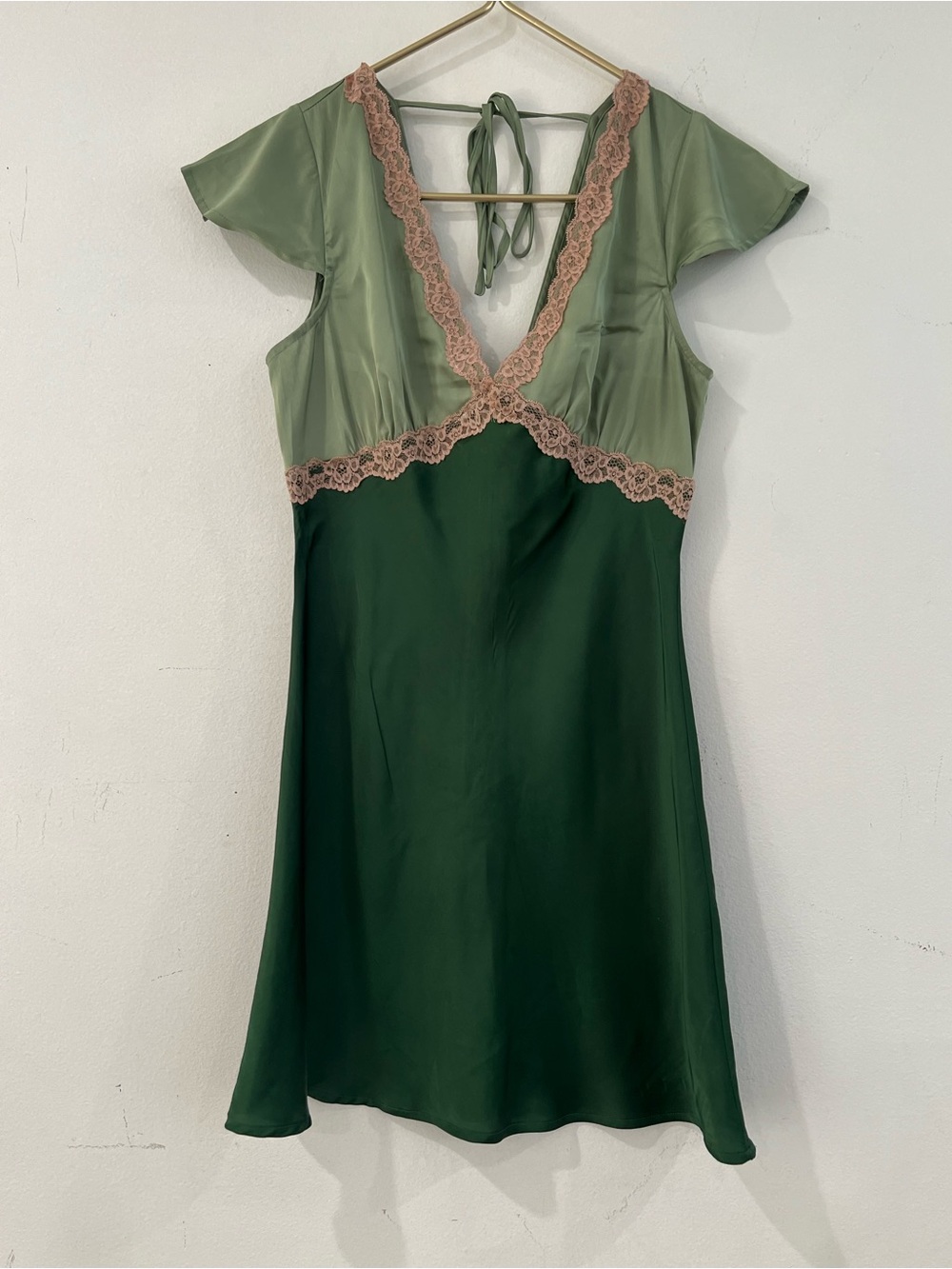 BAILEY  ROSE  Green Polyester Garment Tag Detail 2000’S  style M